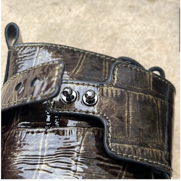 Franco Sarto Dana Women's Black Bronze Combat Boot Women's Size 5 - Picture 3 of 13